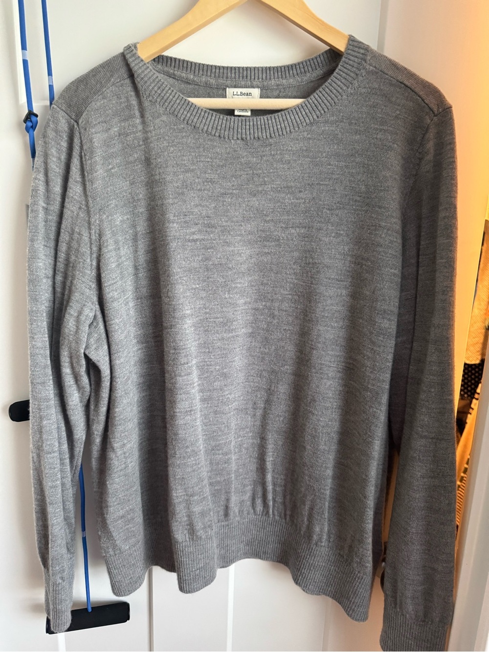 L.L. Bean Men's Light Gray Crewneck Sweater